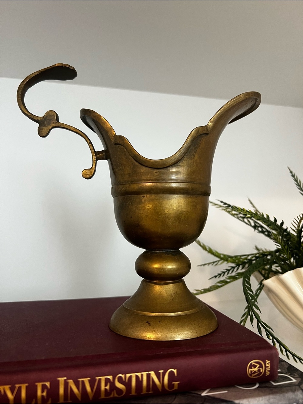 Vintage Indian Brass Sauce Boat